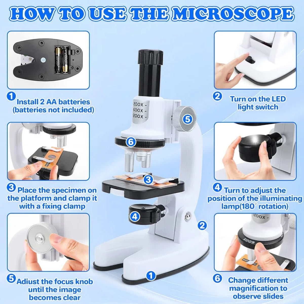 Kids Microscope – Educational Science Discovery Toy Instructions