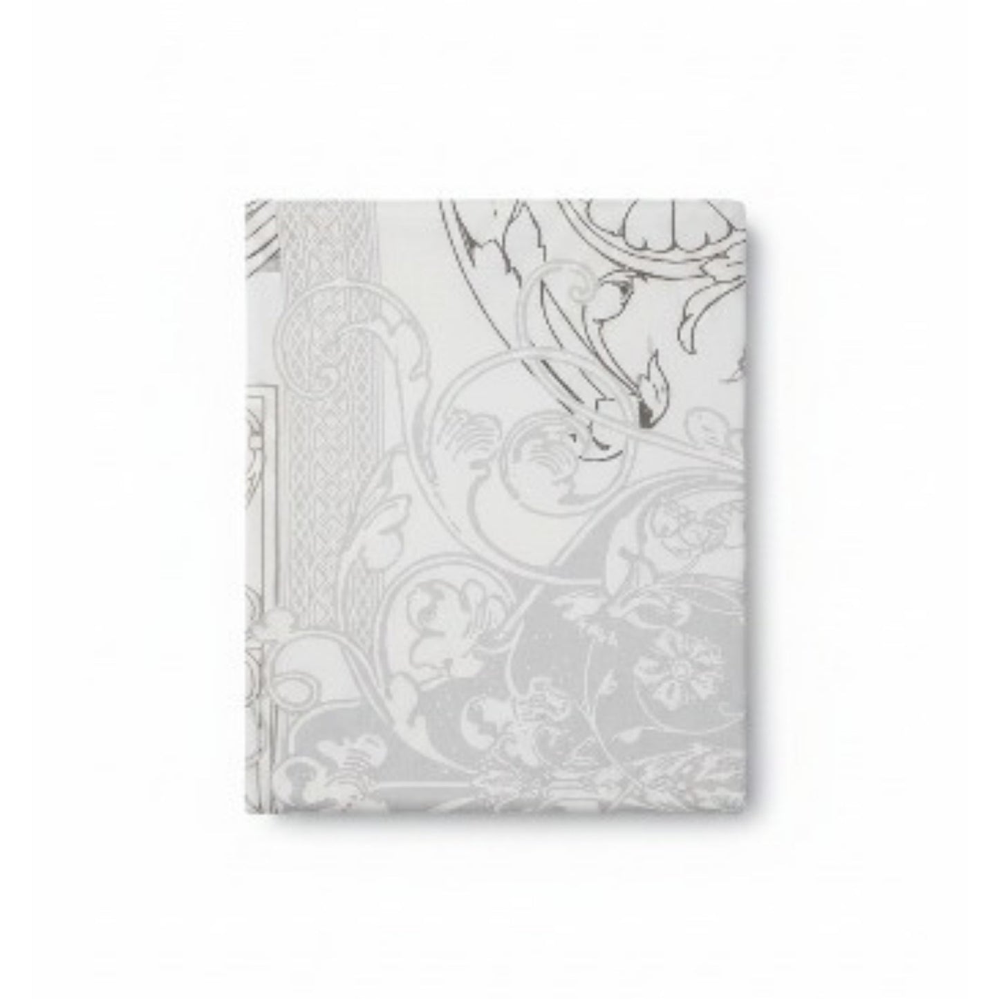 King Duvet Cover Set - 100% Cotton - Baroque Floral - Grey & Beige