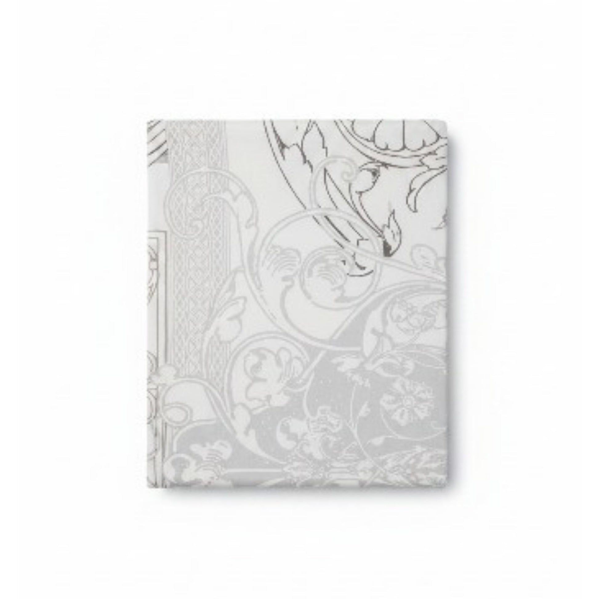 King Duvet Cover Set - 100% Cotton - Baroque Floral - Grey & Beige