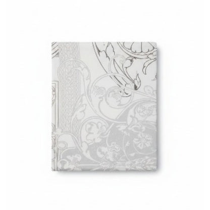 King Duvet Cover Set - 100% Cotton - Baroque Floral - Grey & Beige