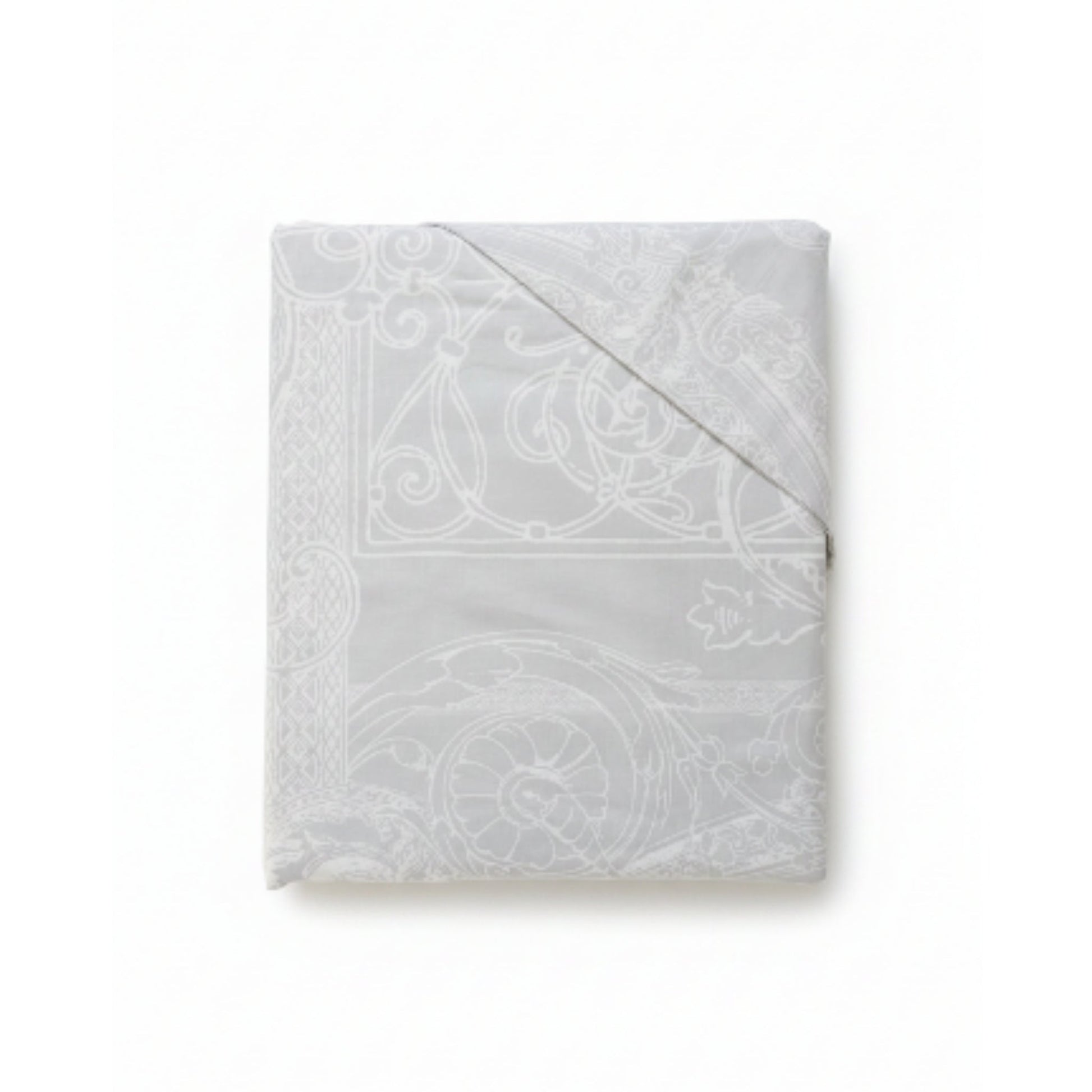 King Duvet Cover Set - 100% Cotton - Grey Damask