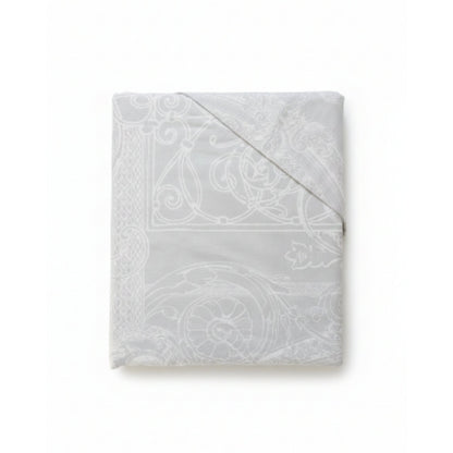 King Duvet Cover Set - 100% Cotton - Grey Damask