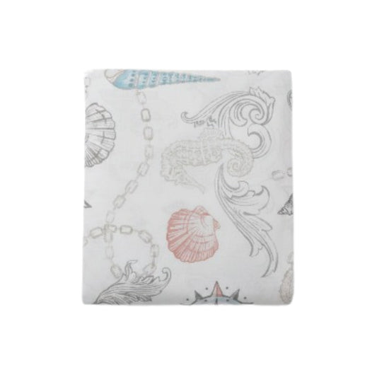 King Duvet Cover Set - 100% Cotton - Seashell Print