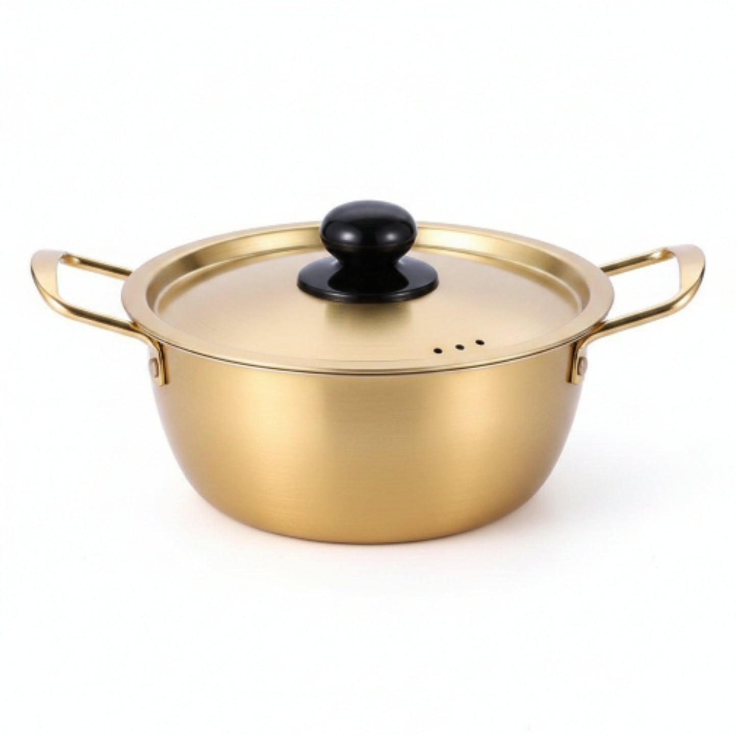 Korean Noodle Pot Set Gold On White Background