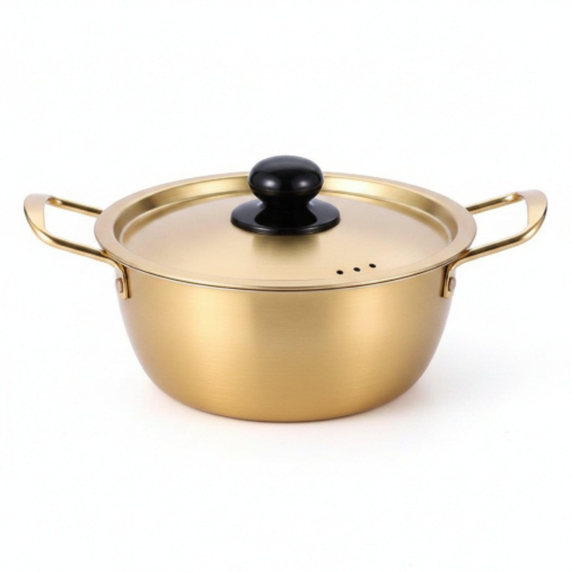 Korean Noodle Pot Set Gold On White Background