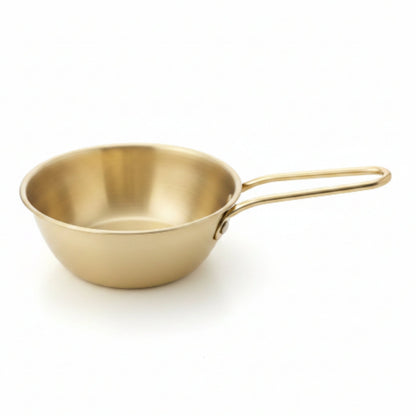 Korean Stainless Steel Serving Bowl - Gold