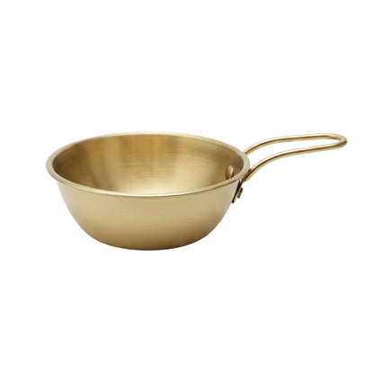 Korean Stainless Steel Serving Bowl - Gold