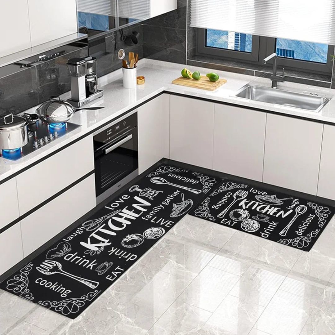 Large 2pc Rubber Kitchen Mat