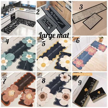 Large 2pc Rubber Kitchen Mat