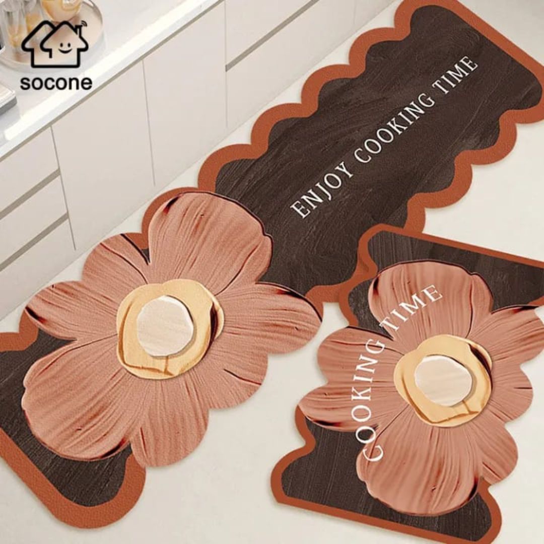 Large 2pc Rubber Kitchen Mat