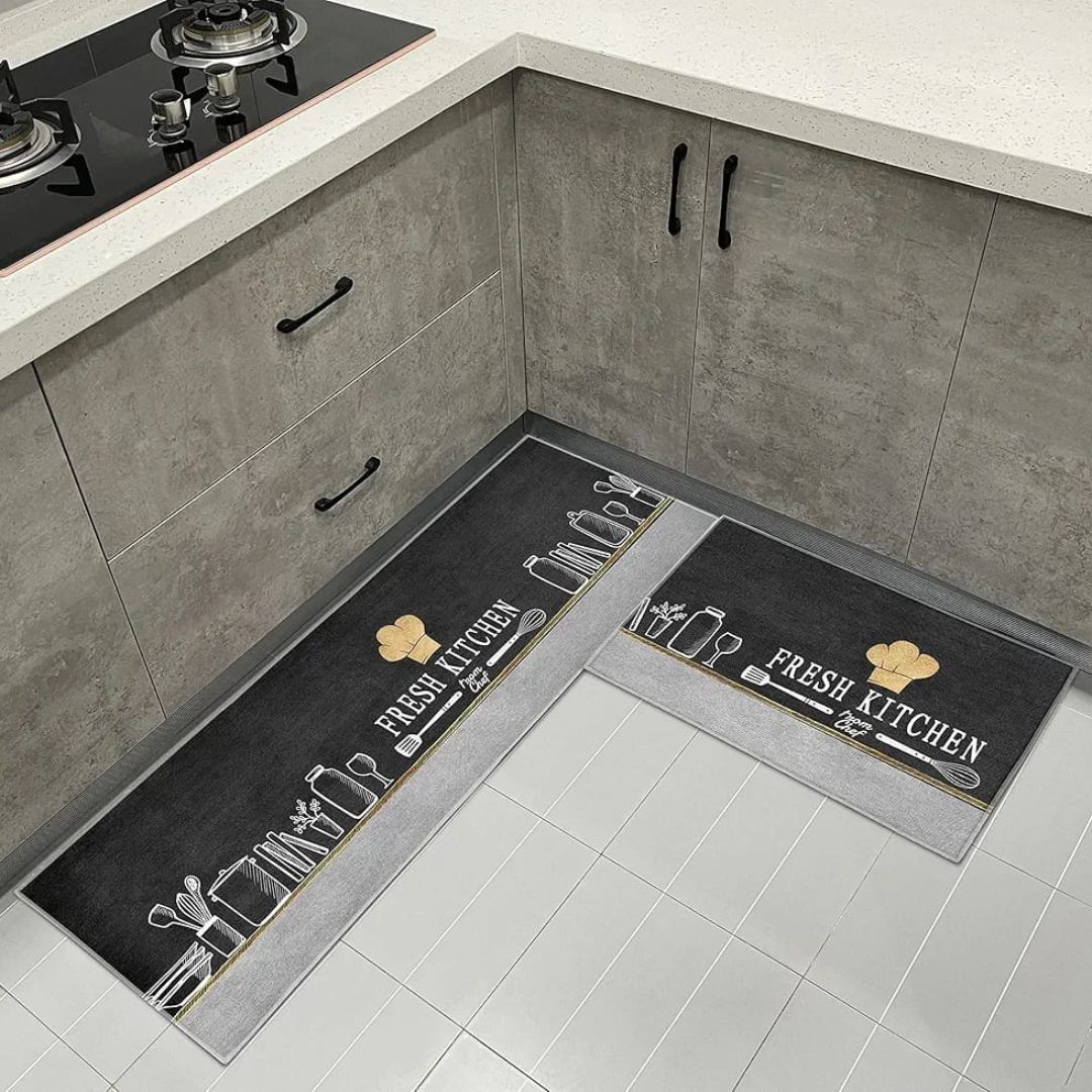 Large 2pc Rubber Kitchen Mat