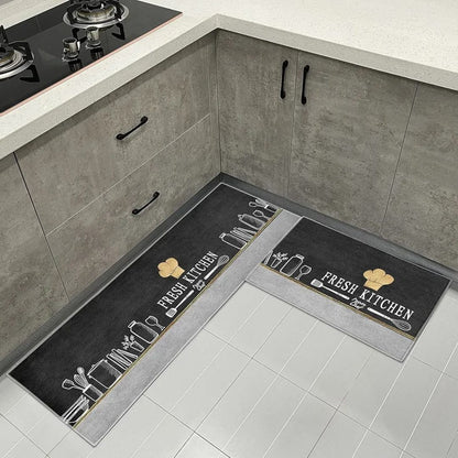 Large 2pc Rubber Kitchen Mat