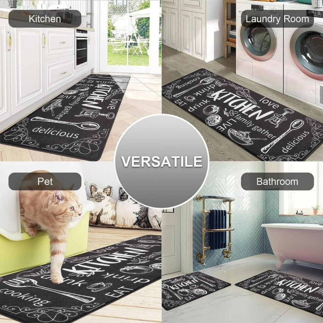Large 2pc Rubber Kitchen Mat