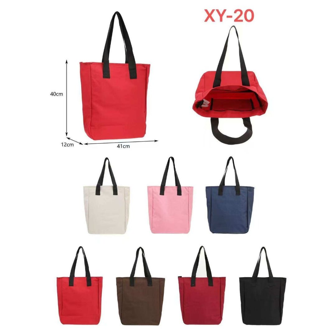 Large Canvas Bag With Zip