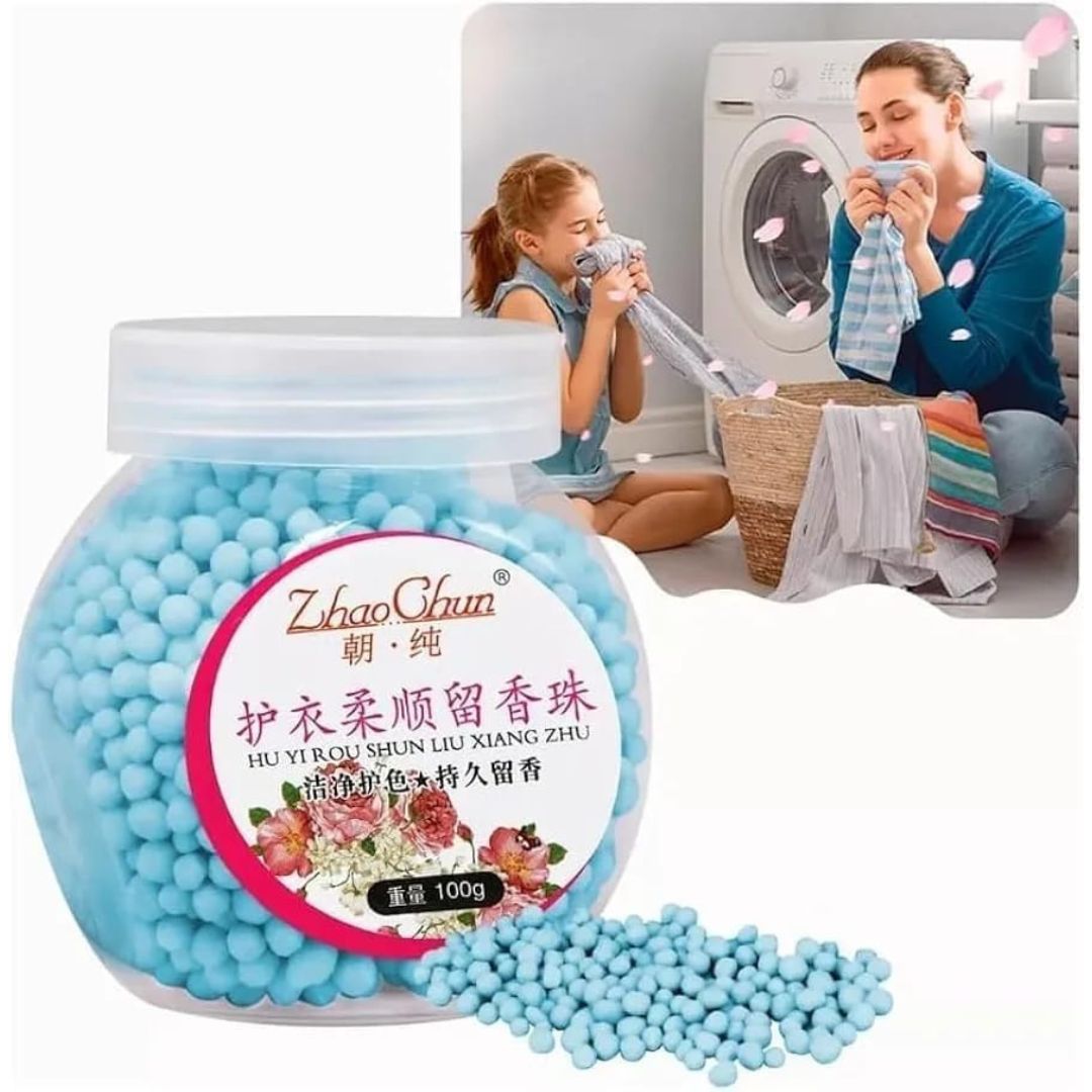 Laundry Beads 100g Fragrance Booster On White Background