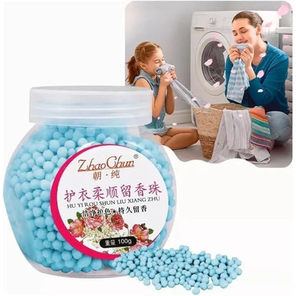 Laundry Beads 100g Fragrance Booster On White Background