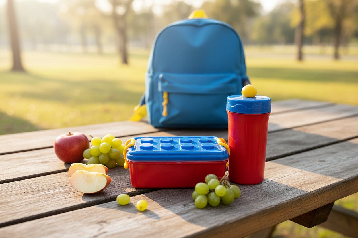 Lego Block Lunch Box & Water Bottle Set