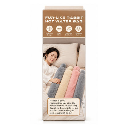 Long Hot Water Bottle – Extra Long Heat Therapy Bottle with Soft Cover