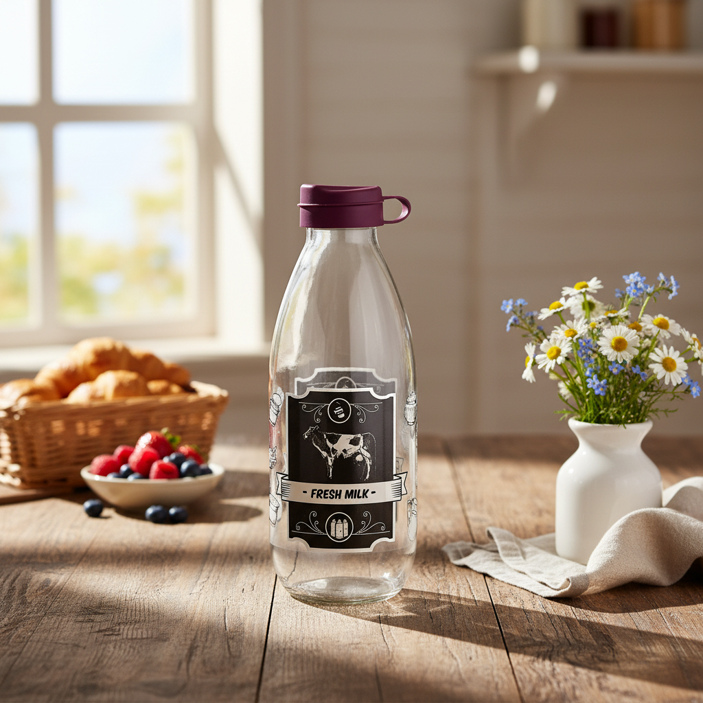 Bager Glass Milk Bottle