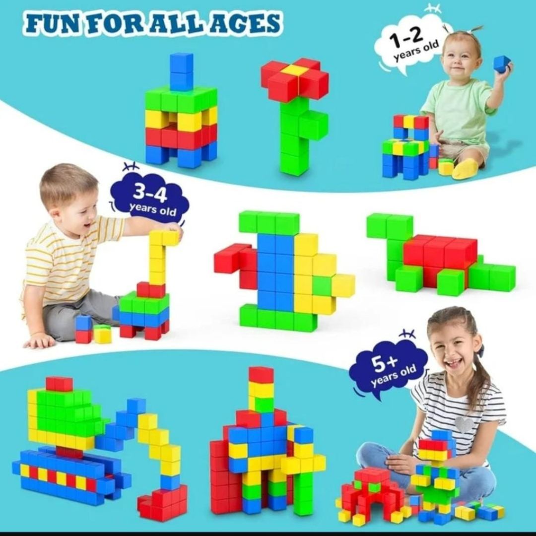 Magnetic Building Blocks Set for Kids – STEM Educational Construction Toy for Creative Building & Learning
