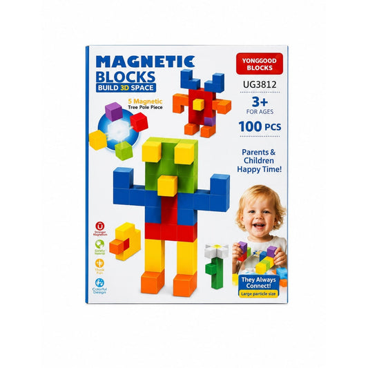 Magnetic Building Blocks Set for Kids – STEM Educational Construction Toy for Creative Building & Learning