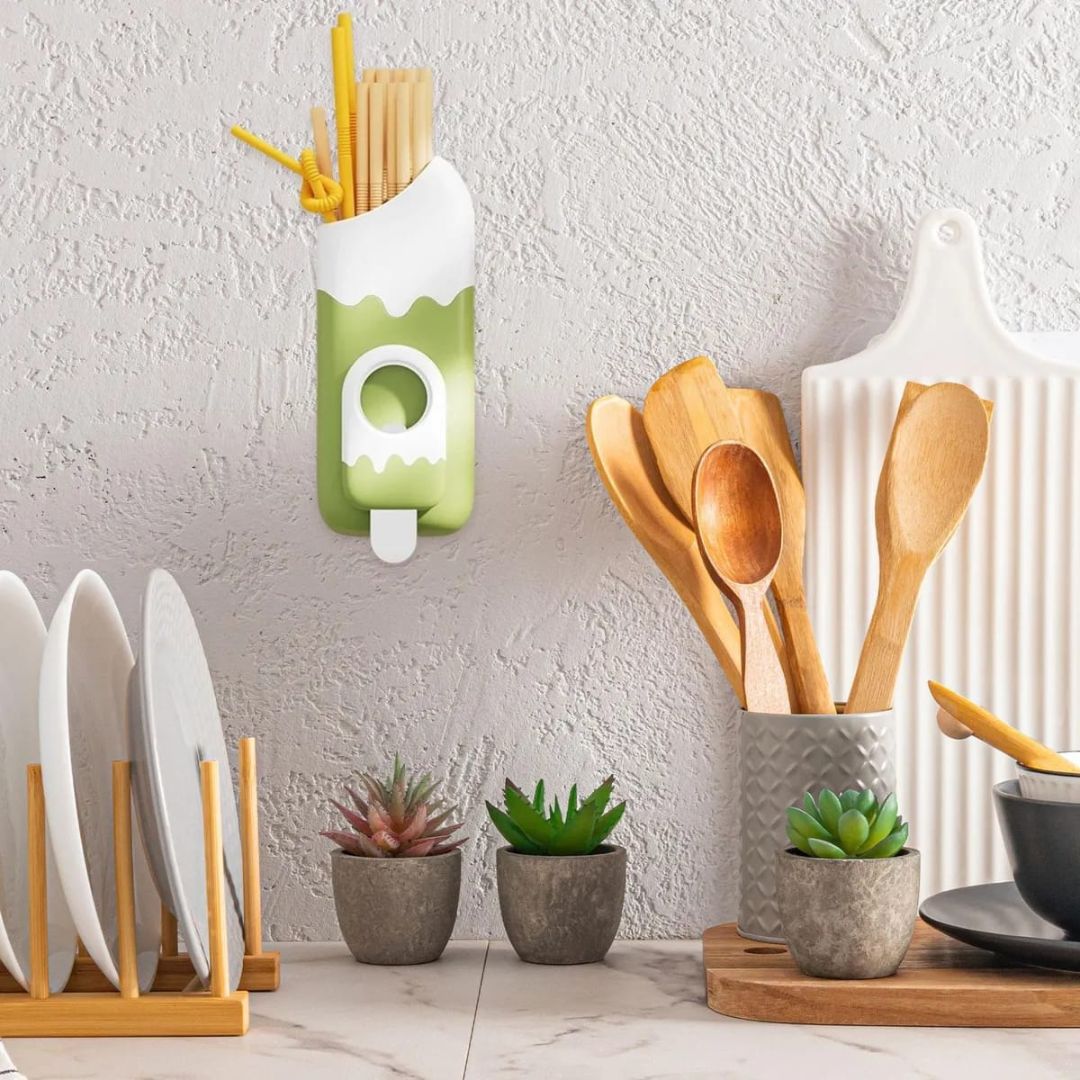 Magnetic Straw Holder And Bottle Opener