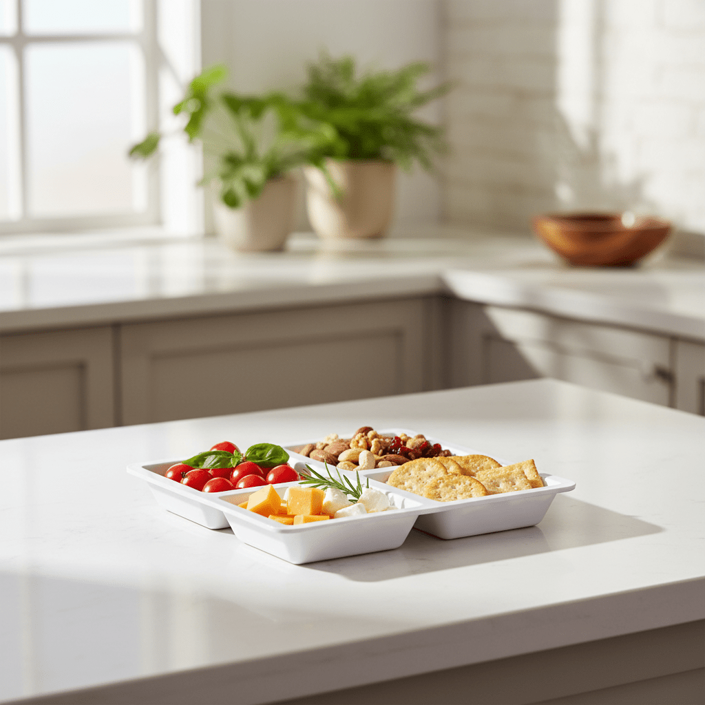 Melamine Square Divided Platter