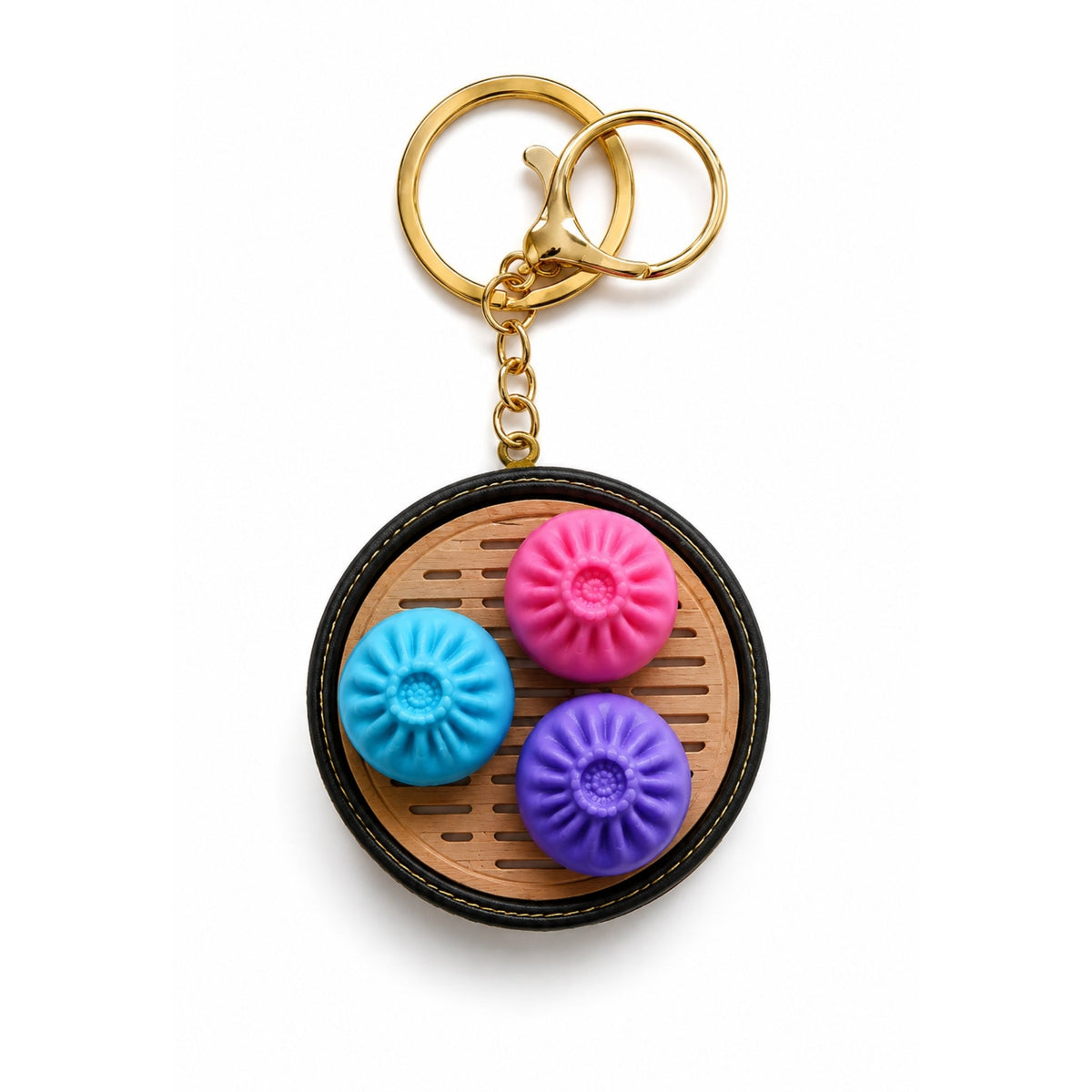 Mini Dumpling Fidget Clicker Keyring – Sensory Stress Relief Toy With Clickable Button