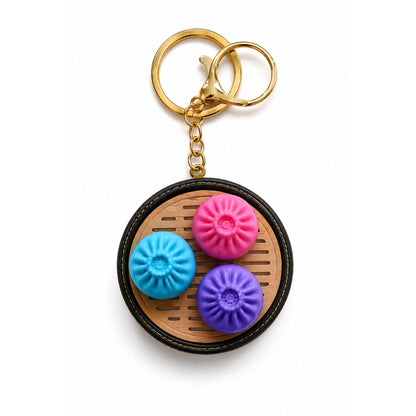 Mini Dumpling Fidget Clicker Keyring – Sensory Stress Relief Toy With Clickable Button