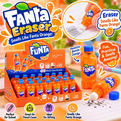 Mini Funta Eraser – Scented Novelty Stationery Eraser – Orange Soda Can Design
