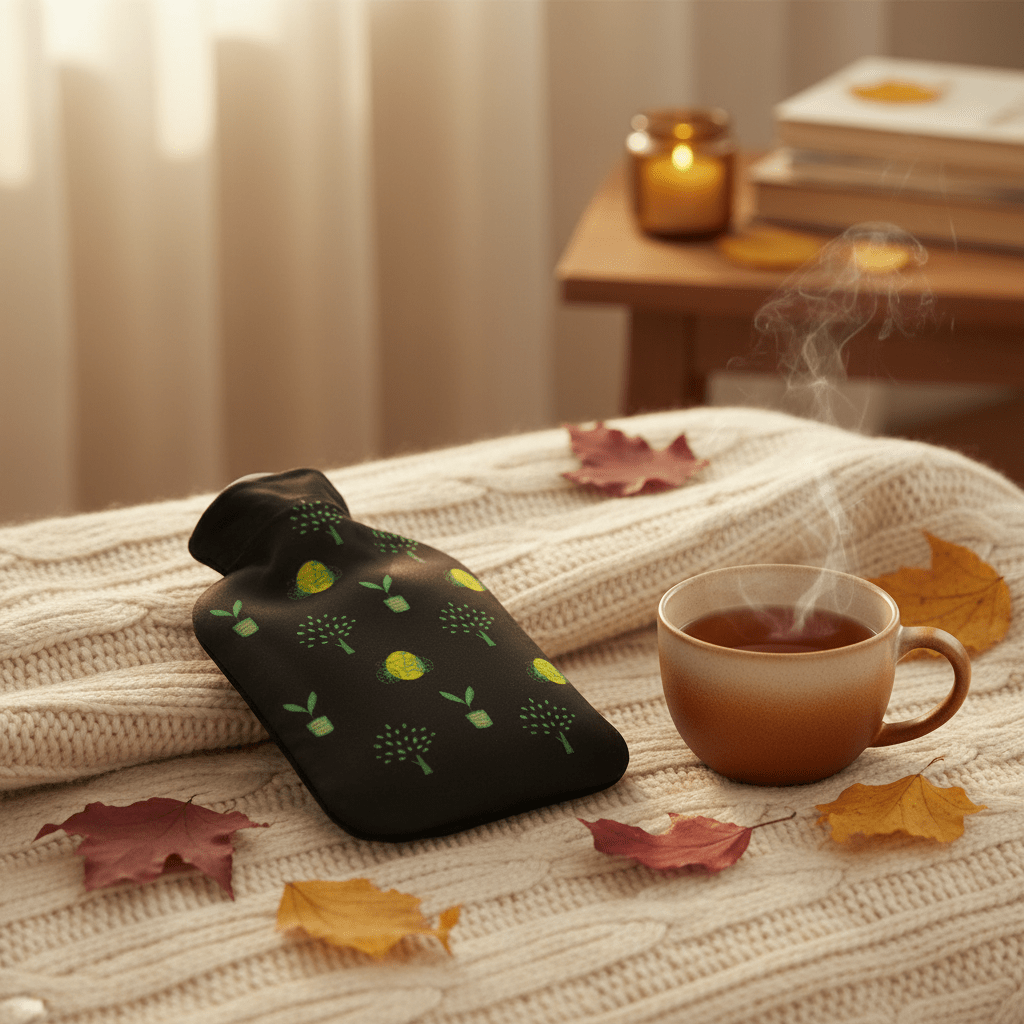 Mini Hot Water Bottle 17X11cm - Tree