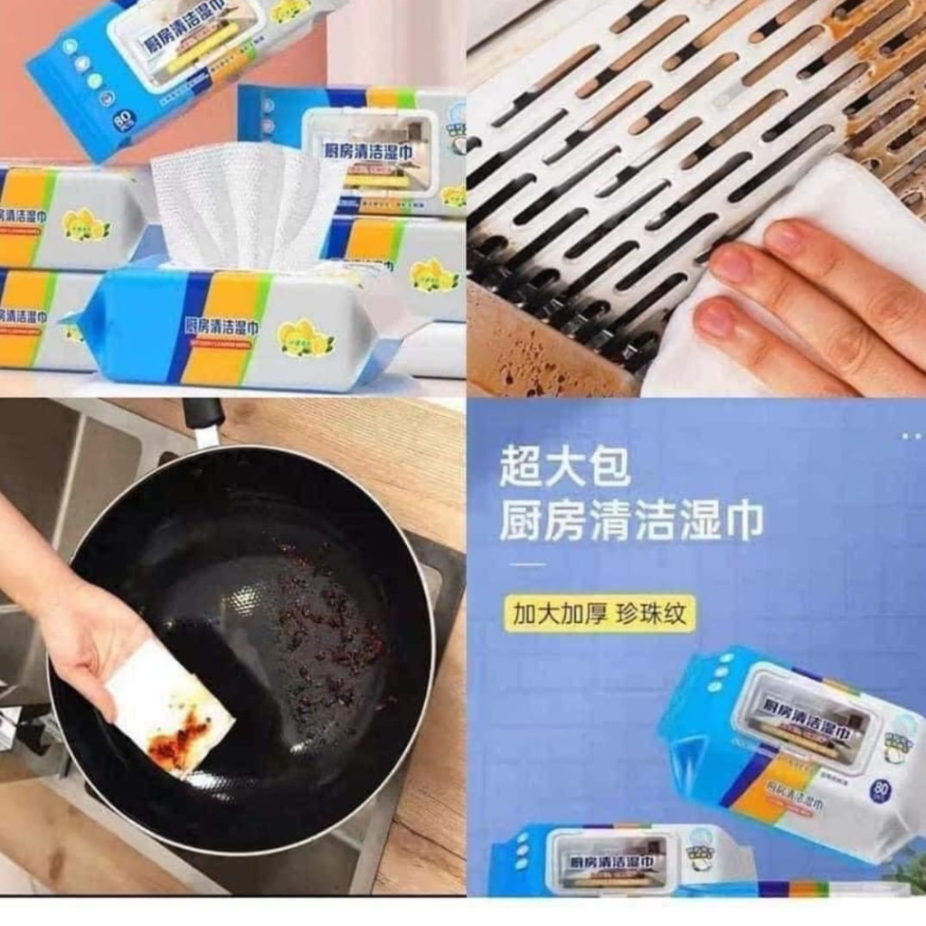 Mini Kitchen Wipes - 80pc