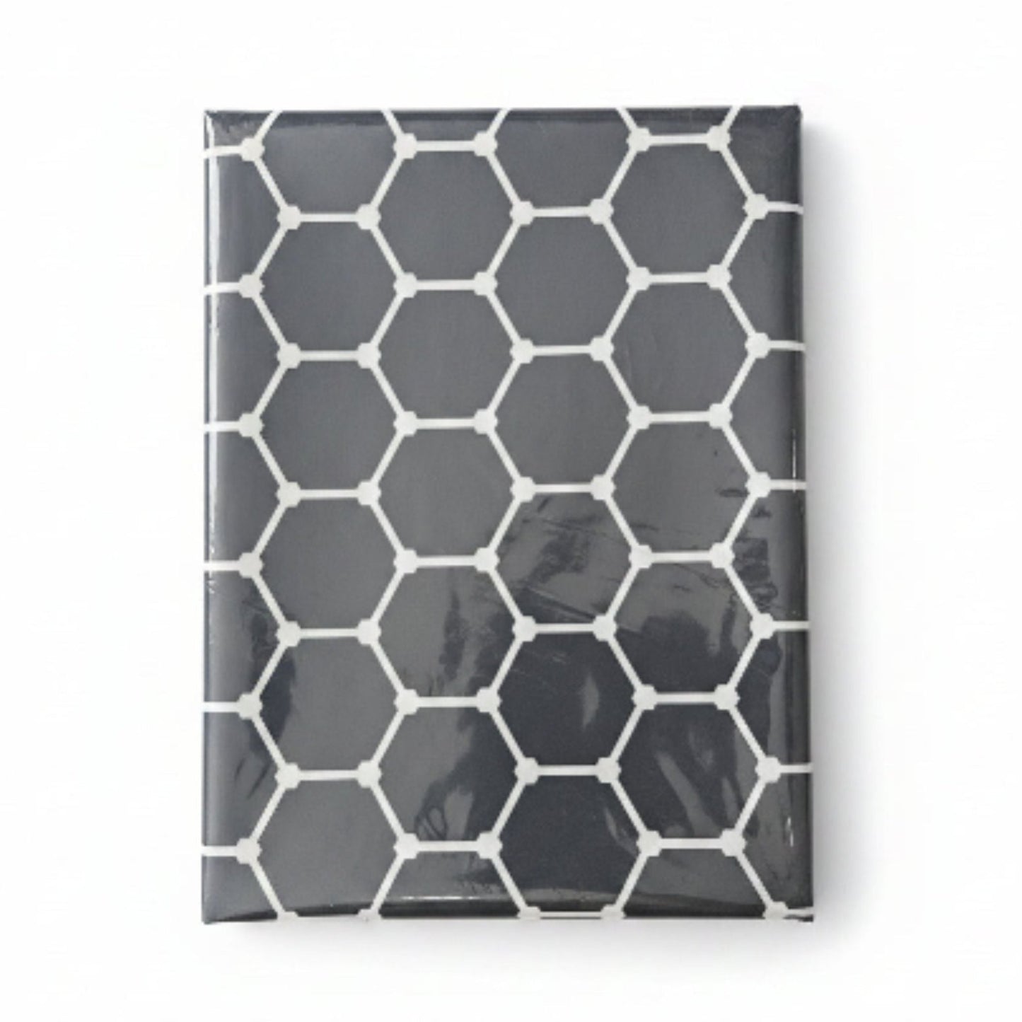 Mini Matt Table Cloth 2.5M Black Hexagon