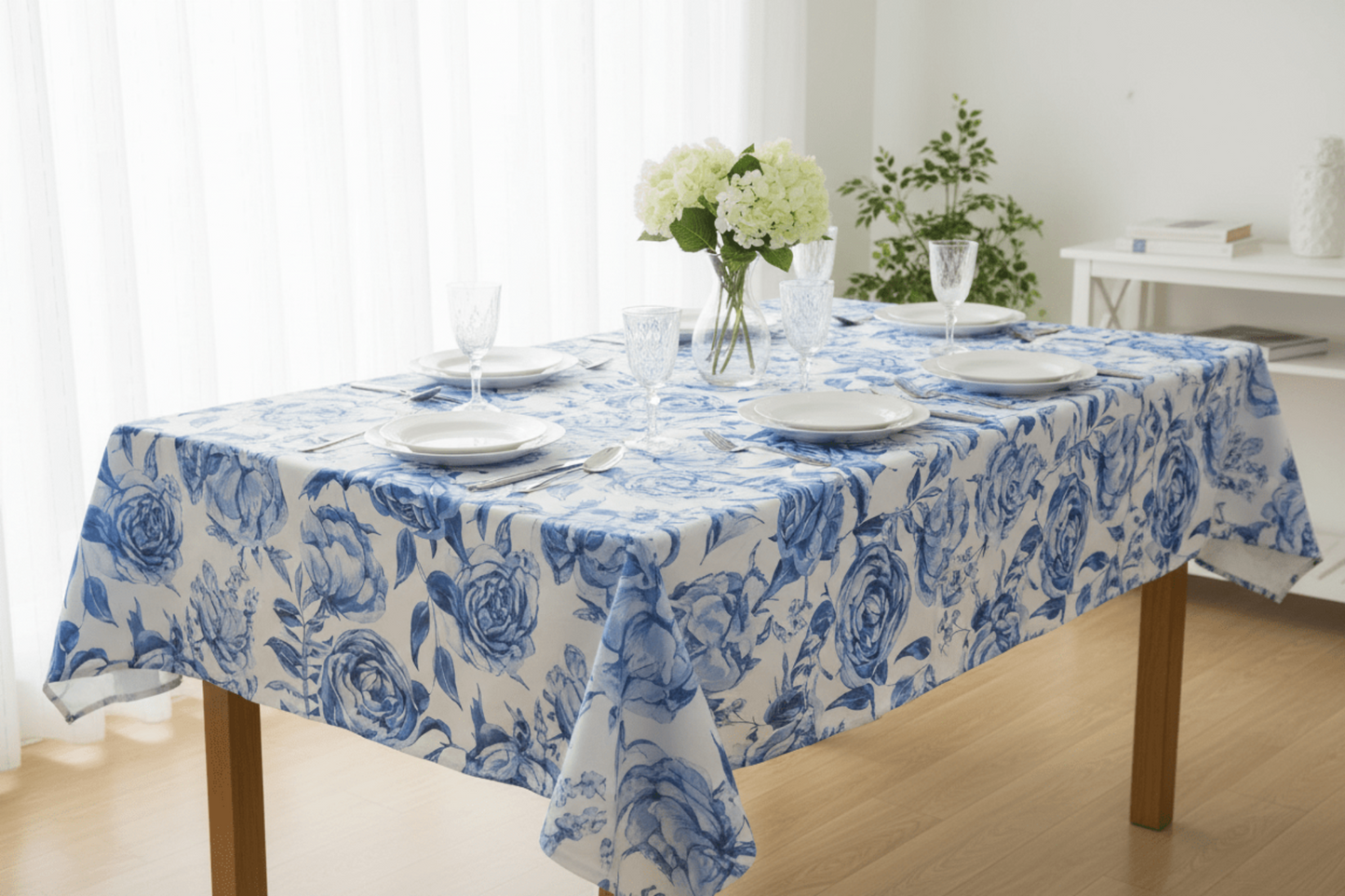 Mini Matt Table Cloth 2.5M Blue Rose