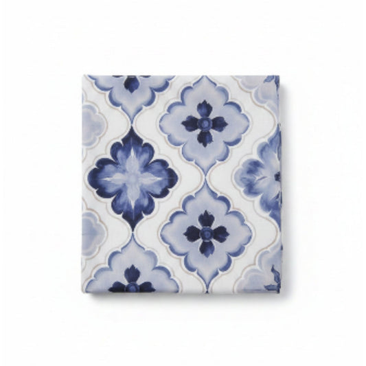 Mini Matt Table Cloth 2.5M Blue/White Flowers