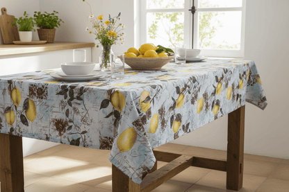 Mini Matt Table Cloth 2.5M Lemon Abstract
