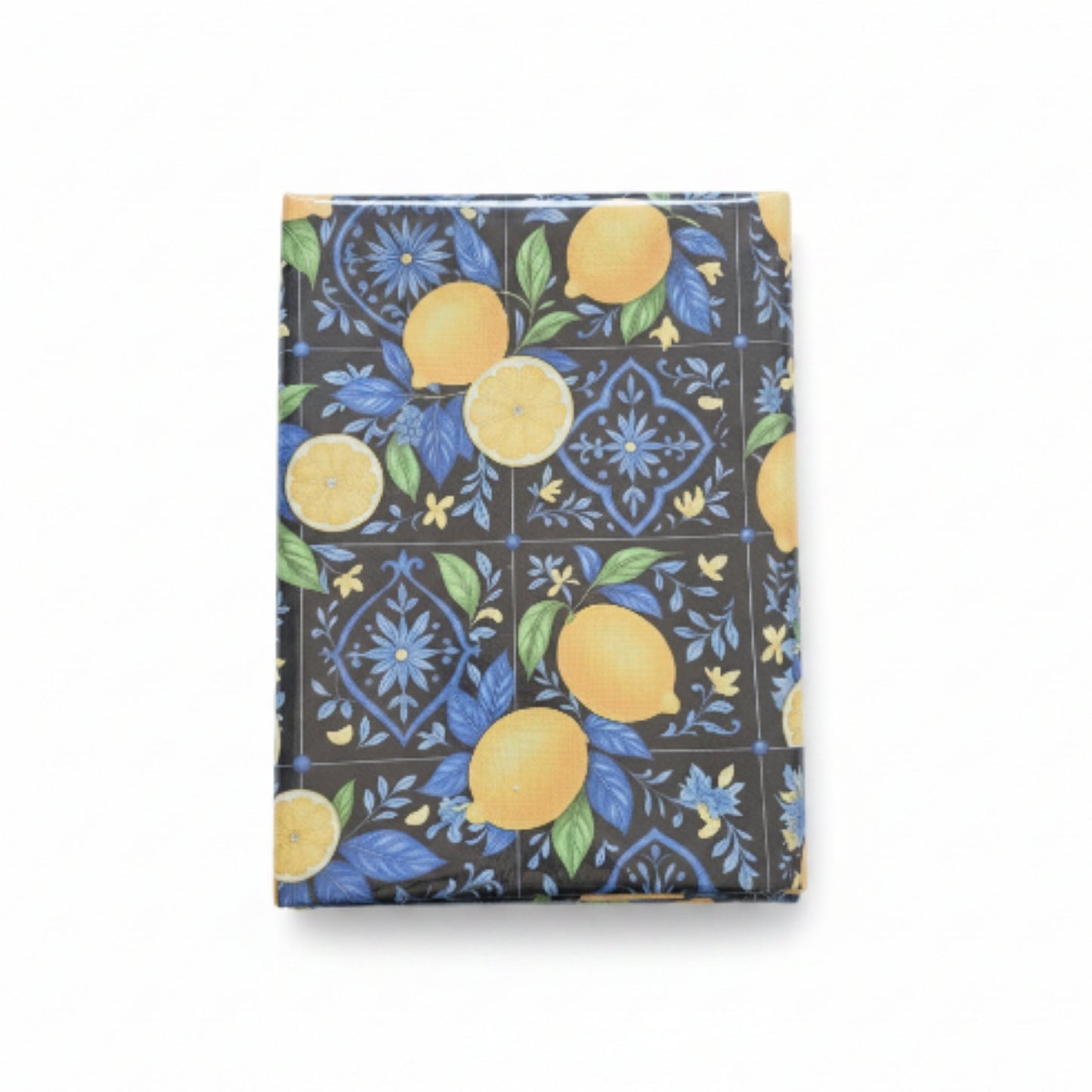 Mini Matt Table Cloth 2.5M Lemon Moroccan Black Blocks