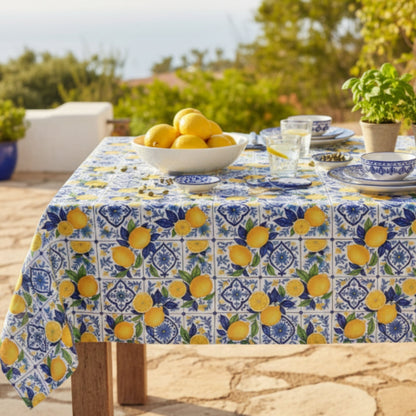 Mini Matt Table Cloth 2.5M Lemon Moroccan Blocks