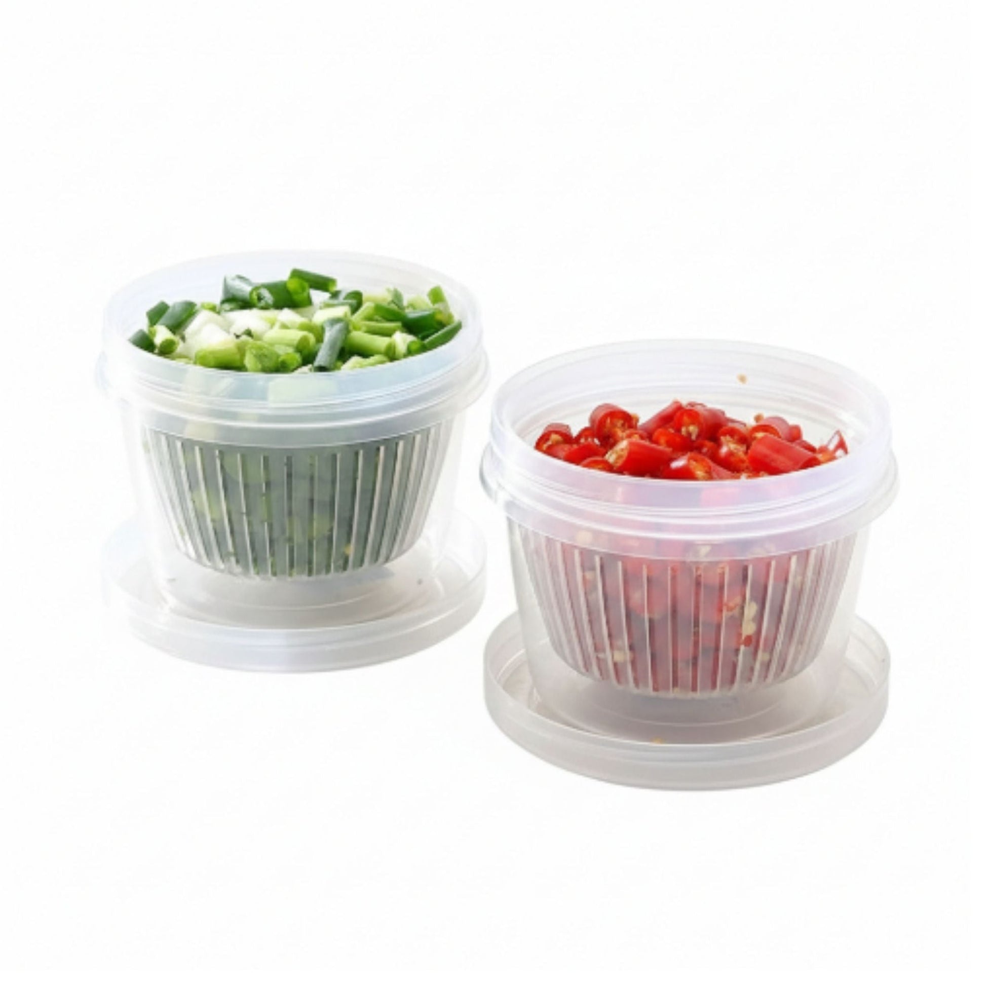Mini Round Strainer Bowl With Lid 11x8cm On White Background