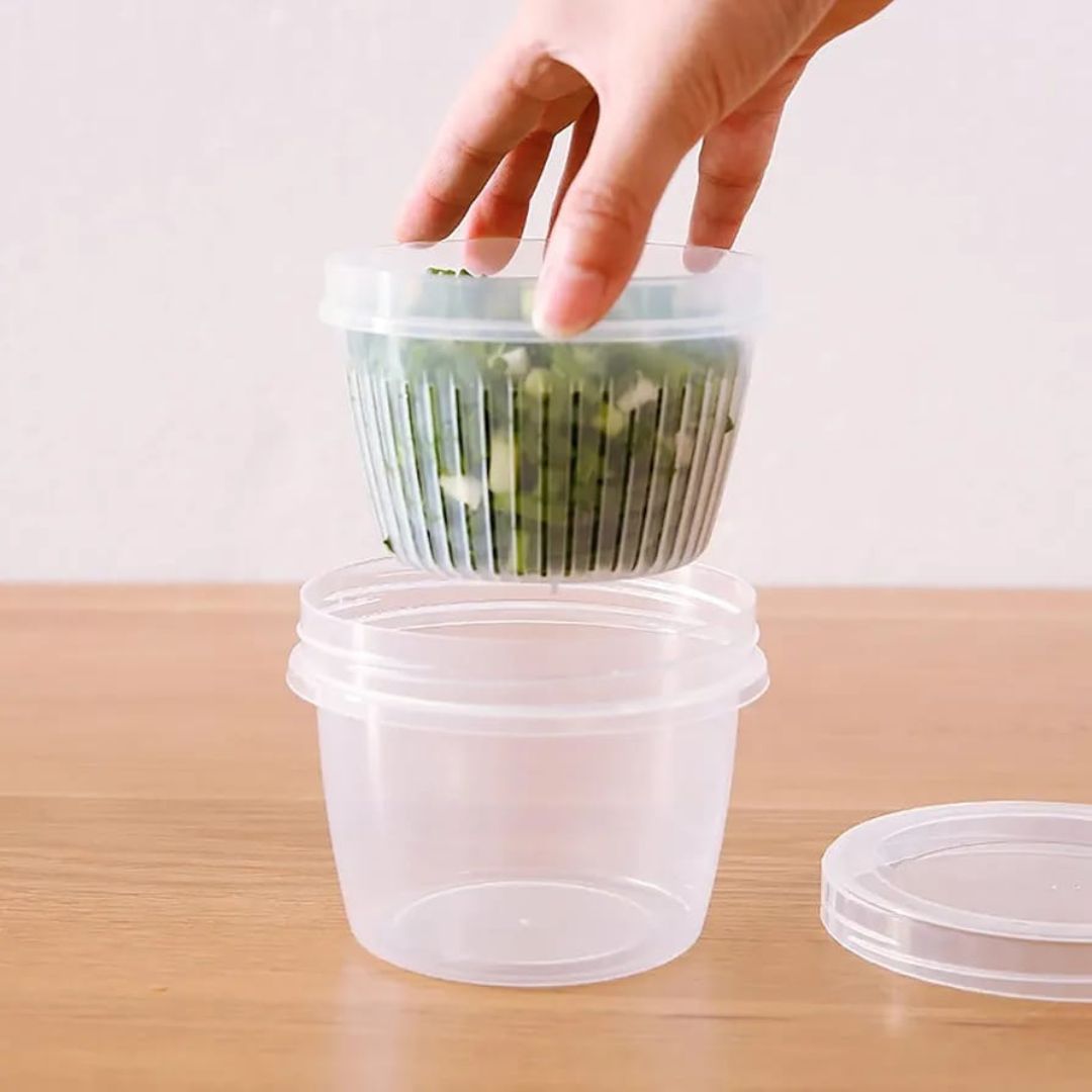 Mini Round Strainer Bowl With Lid 11x8cm 