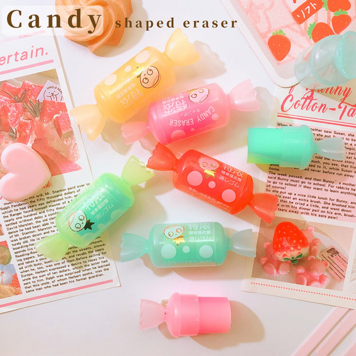 Mini Sweet Eraser – Cute Novelty Stationery Eraser – Candy Design