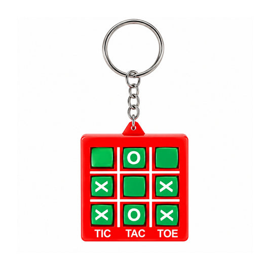 Mini Tic Tac Toe Keyring – Portable Novelty Game Keychain