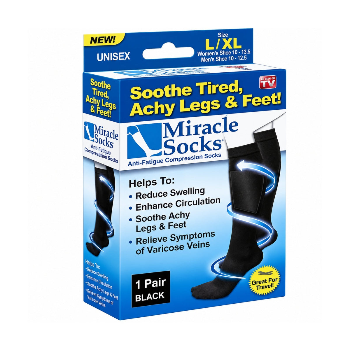 Miracle Compression Comfort Socks – Supportive Graduated Compression Socks – Everyday Comfort Design