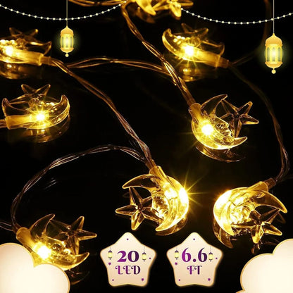 Moon and Star Fairy String Lights 3m LED Decorative Lights