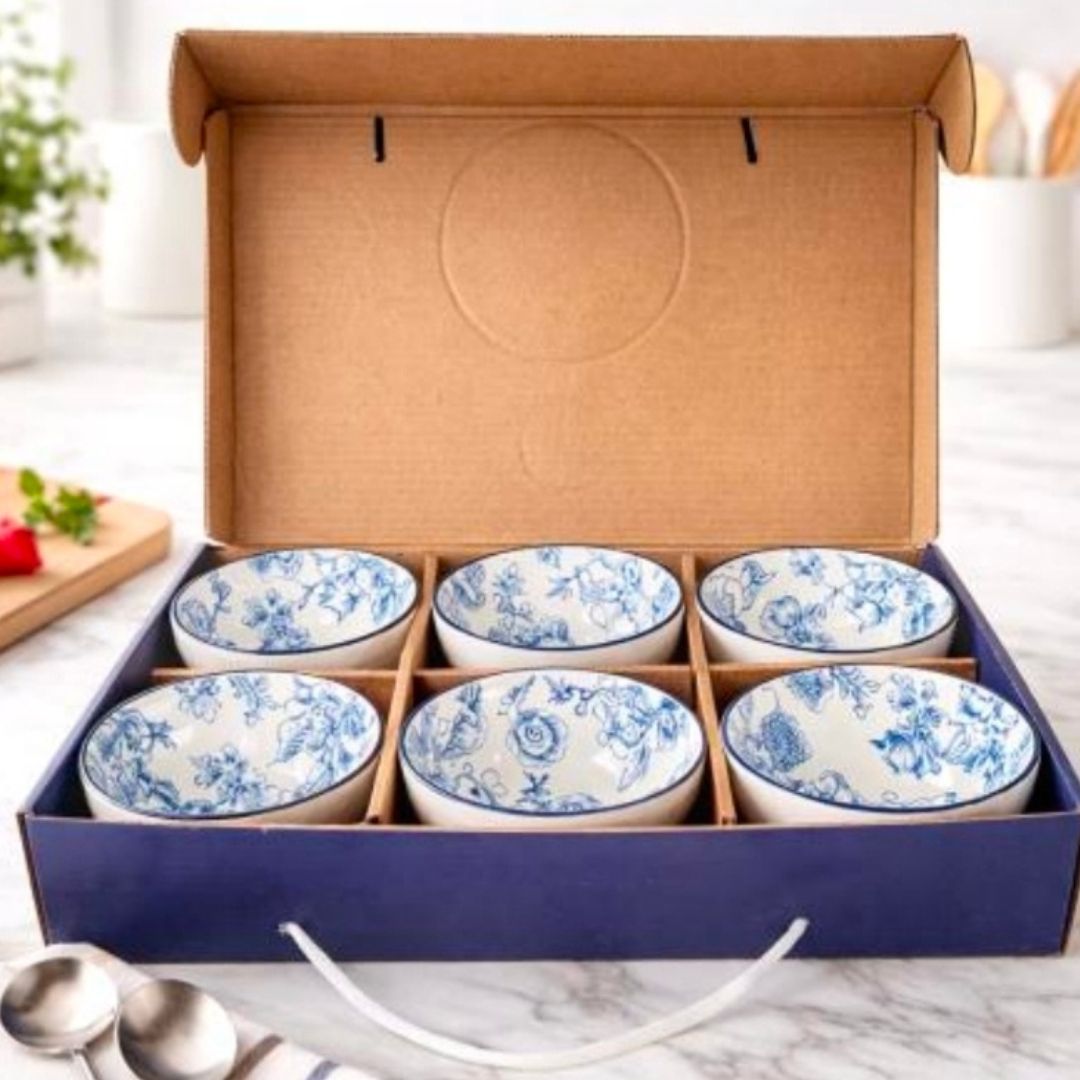Moroccan 6pc Bowls In Box