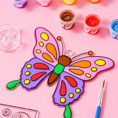 Mould & Paint Suncatcher Kit – DIY Craft Activity With Paintable Design – Butterfly