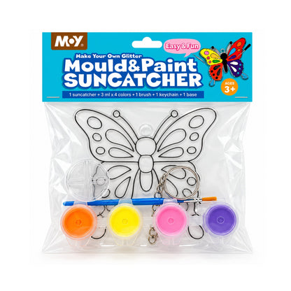 Mould & Paint Suncatcher Kit – DIY Craft Activity With Paintable Design – Butterfly
