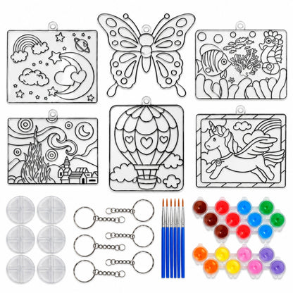 Mould & Paint Suncatcher Kit – DIY Craft Activity With Paintable Design – Hot Air Balloon