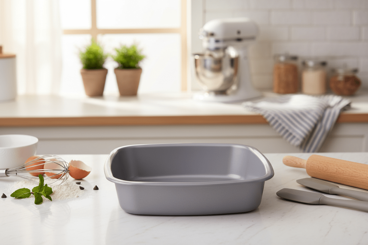 Non Stick Cookie Sheet Square - Light Grey 24.5x24.5x5cm