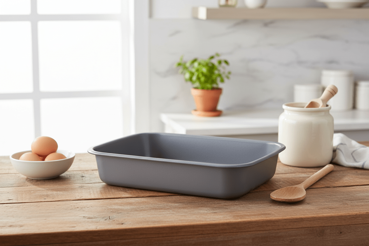 Non Stick Roaster Pan - Light Grey 37x26.5x5.5cm